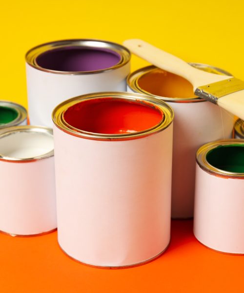 Tools for art and repairing - paint, paint in can